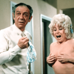 Sidney James, and Barbara Windsor in Carry on Abroad 1972