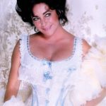 Elizabeth Taylor photographed by Norman Parkinson on the set of A Little Night Music (1977)