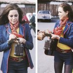 Mary Tyler Moore signing an autograph for a fan, 1971
