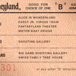 Disneyland attraction tickets, 1975-1977.B