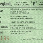 Disneyland attraction tickets, 1975-1977.E