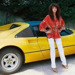 19-year-old Kate Bush poses with a Ferrari 308 GTS in 1978.