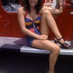 Barbi Benton sexy on a fire truck