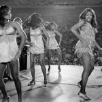 Tina Turner and the Ikettes performing at the Soul Bowl at Tulane University’s Sugar Bowl Stadium in New Orleans on October 24, 1970.