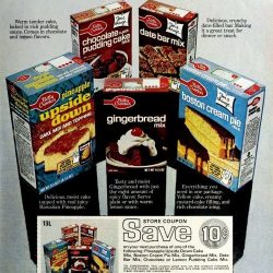 #groovy #vintage ad #vintage food & drink #Betty Crocker #desserts #mid-century #70’s #1977