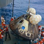 Apollo 13 command module Odyssey on board, 17 April 1970
