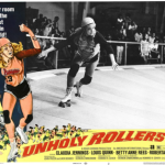 Claudia Jennings and Louis Quinn in The Unholy Rollers (1972).