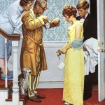 “First Date- Home Late” by Norman Rockwell (1970)