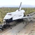 1977, Space Shuttle Enterprise on the move