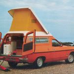 Ford Falcon Surfsider, 1975. The XB Falcon Panel Van was available with a pop-top lifting roof turning it into a 2-berth camper