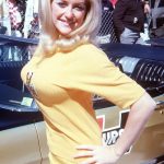 Linda Vaughn at the track