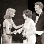 THE 1973 OSCARS Raquel (with Gene Hackman) announces the winner of the Best Actress Award, Liza Minnelli.