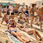 At the beach in 1970