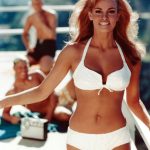 Raquel Welch in a white bikini