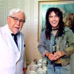 Alice Cooper meets Colonel Harland Sanders in 1974