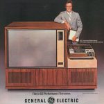 GE Giant Screen TV with integrated VCR from 1978.