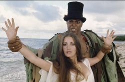 Jane Seymour and Geoffrey Holder in Live and Let Die (1973)