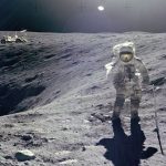 Astronaut Charles Duke on the Moon , Apollo 16, 1972
