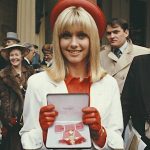 Olivia Newton-John pictured after receiving the Order of the British Empire (OBE) from Queen Elizabeth in 1979 .