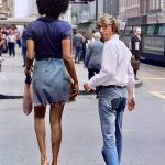 Woody Allen with Tamara Dobson in New York. (1971)