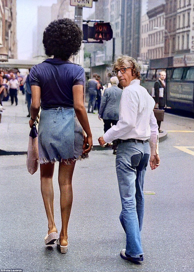 Woody Allen with Tamara Dobson in New York. (1971)