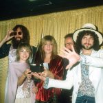 Fleetwood Mac backstage at the 5th Annual American Music Awards at the Civic Center in Los Angeles on January 16, 1978.