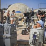 Kenny Baker eating lunch • Behind the Scenes of Star Wars • Tunisa, 1976