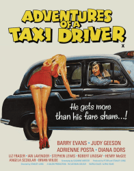 Judy Geeson and Barry Evans in Adventures of a Taxi Driver (1976)