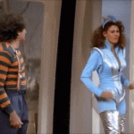 Raquel Welch guest starring on Mork and Mindy in an episode called Mork vs The Necrotons (1979).