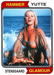 Yutte Stensgaard and Topps 1974 baseball.